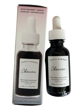 Earth Harbor Obscura Night Repair Concentrate Bakuchiol Black Seaweed New in Box